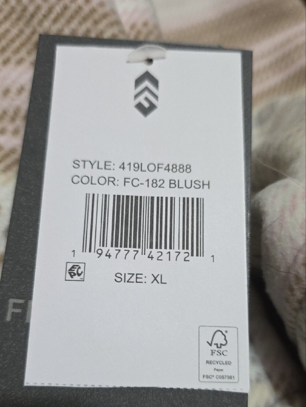 Free Country Women's Cream and Tan Striped Fleece Shacket - Picture 4 of 4